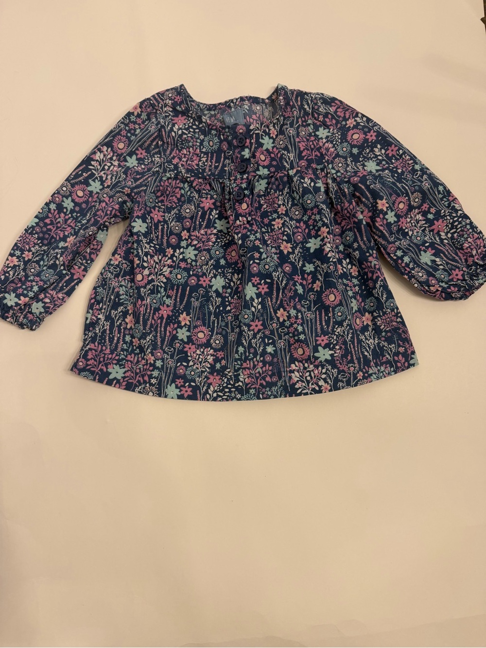 Baby gap Floral Long-Sleeve Blouse 6-12 months